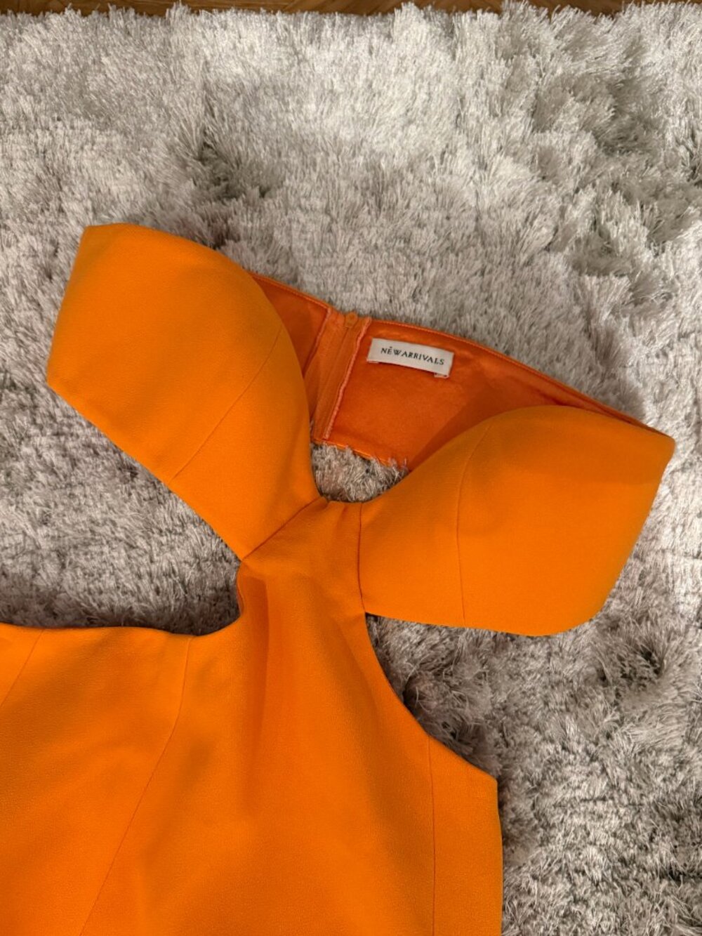 New Arrivals Orange Halter Midi Dress | Cutout Neckline | NWOT | Size Small